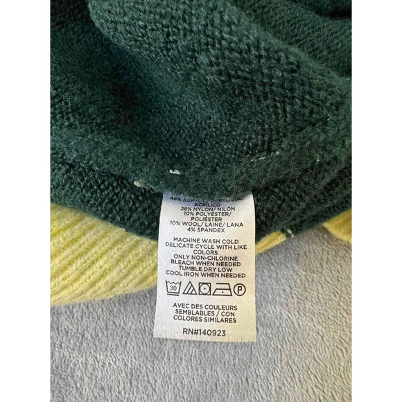 LOFT Multicolor Chevron Stitched Cowl Sweater Patterned Long Sleeve Knitted - Picture 4 of 7